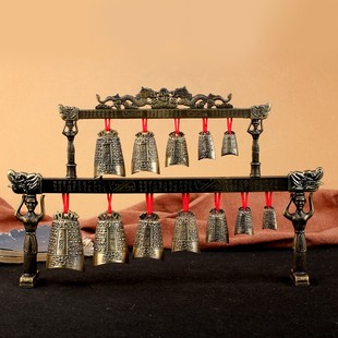 陕西文创礼品编钟摆件乐器模型可演奏西安旅游送礼物纪念品工艺品