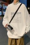 XZ304A-1-W325P35新品盐系慵懒风卫衣男宽松外套圆领上衣，男装卫衣，星座304A-1