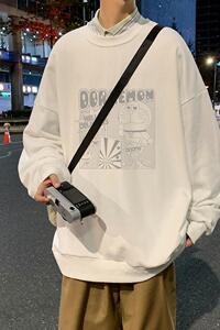 XZ304A-1-W325P35新品盐系慵懒风卫衣男宽松外套圆领上衣图片