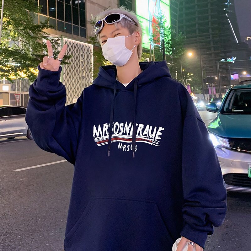 CM077BP60秋冬纯棉重磅卫衣宽松潮牌帽衫美式港风长袖上衣外套,男装卫衣,星座304A-1