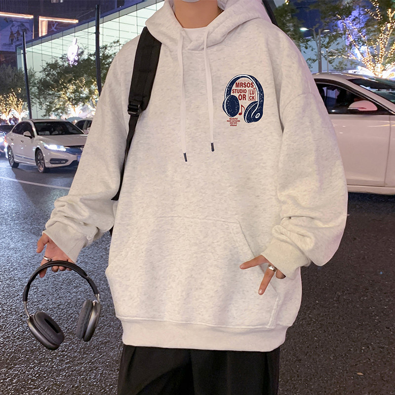 CM066P60新品纯棉卫衣男港风宽松休闲百搭套头帽衫潮牌长袖外套,男装卫衣,星座304A-1