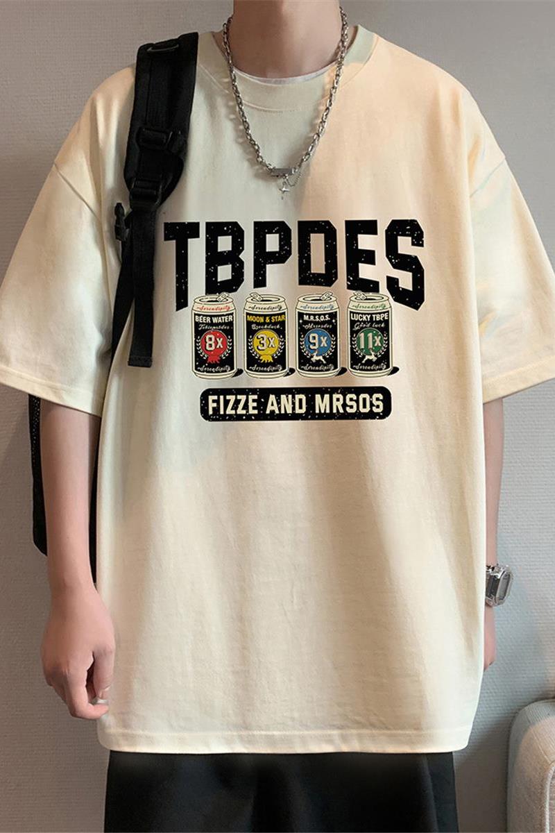T786P26短袖t恤男2025新款夏季潮牌青少年五分袖宽松重磅,男装T恤,星座304A-1