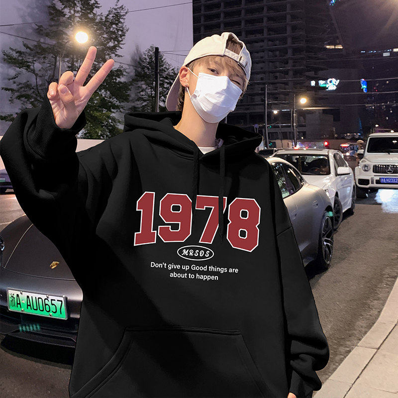 M002加绒P65新品重磅加绒卫衣加厚连帽外套ins潮牌运动宽松上衣,男装卫衣,星座304A-1