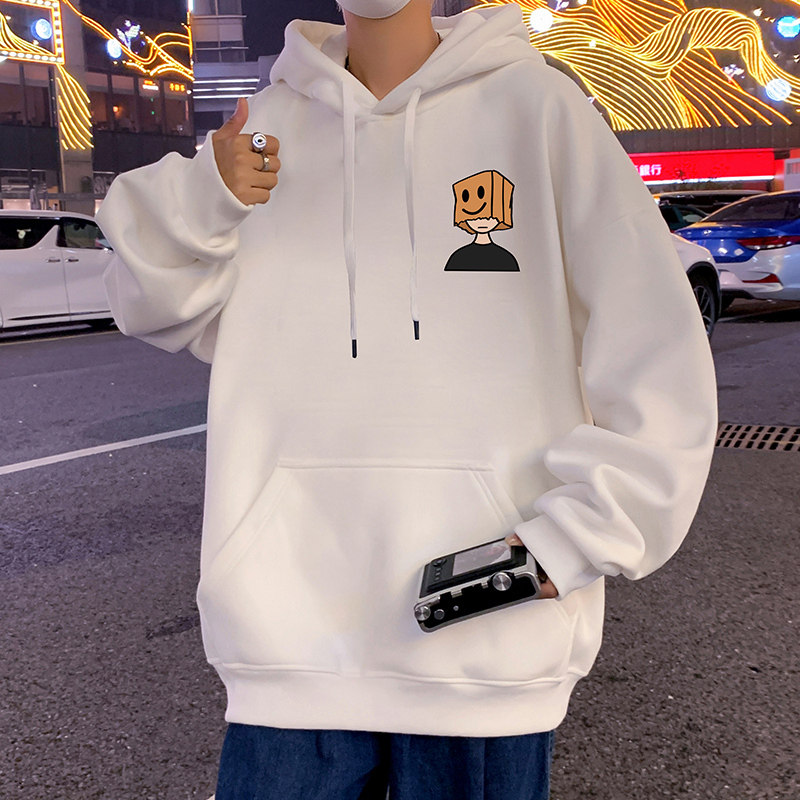 CM068P60新品纯棉连帽卫衣大码宽松上衣服oversize休闲简约帽衫,男装卫衣,星座304A-1