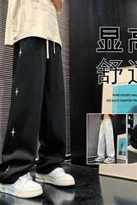 K901P48新品vibe运动裤子男薄款宽松直筒潮流休闲长裤图片
