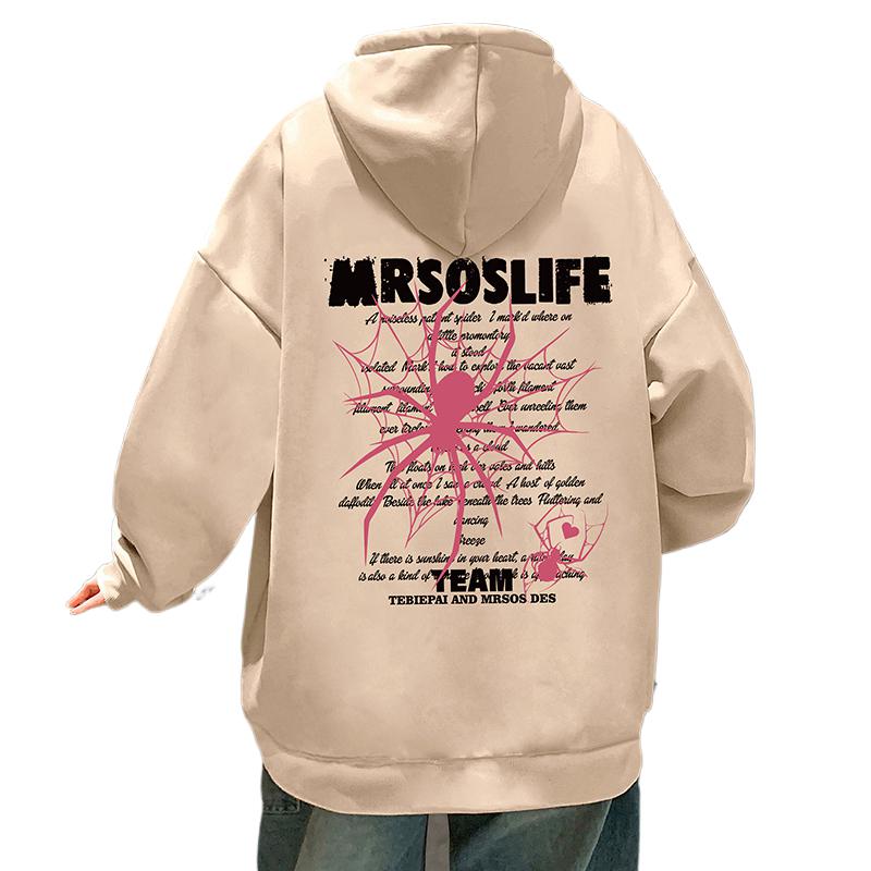 CM069AP60秋冬字母重磅纯棉连帽卫衣宽松港风套头上衣服港风外套,男装卫衣,星座304A-1