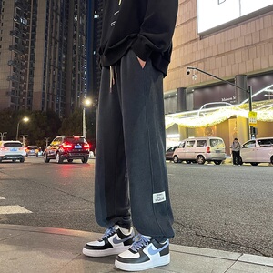 K899BP55秋冬灯芯绒裤子阔腿束脚裤潮牌宽松潮牌运动长裤图片