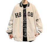 H135AP75秋冬高街棒球服男夹克韩版宽松字母立领情侣上衣服，男装夹克，星座304A-1