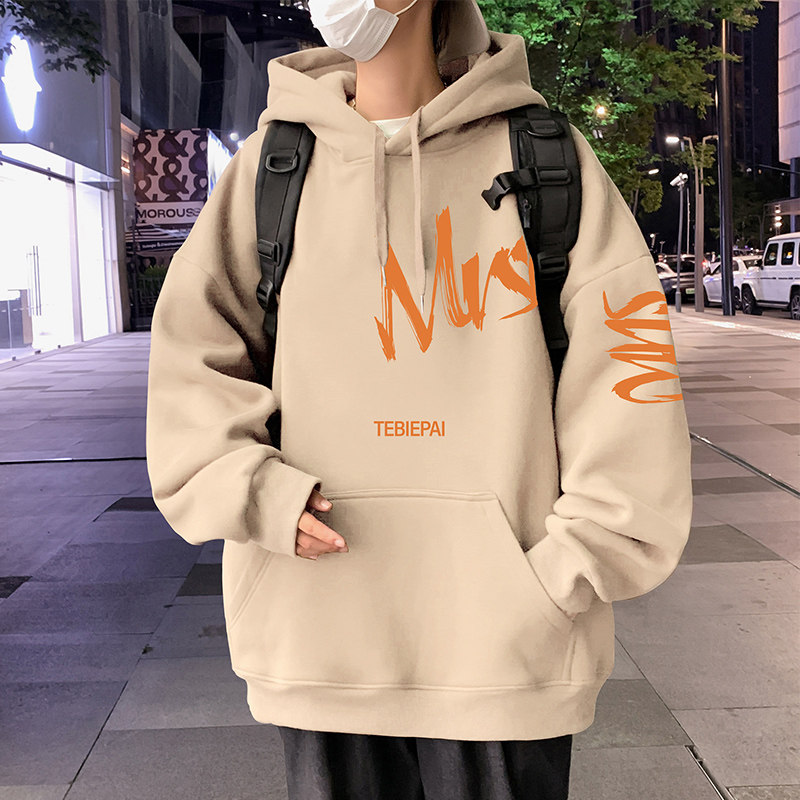 M008AP60加绒65秋冬纯棉连帽卫衣oversize学生宽松ins重磅外套,男装卫衣,星座304A-1