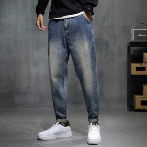 加厚休闲裤百搭老爹裤大码新品男士牛仔裤XZ304B-2-KZ0260P65图片
