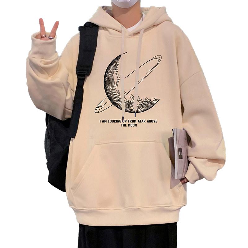 CM087AP60秋冬重磅纯棉卫衣美式港风纯棉帽衫oversize宽松外套,男装卫衣,星座304A-1