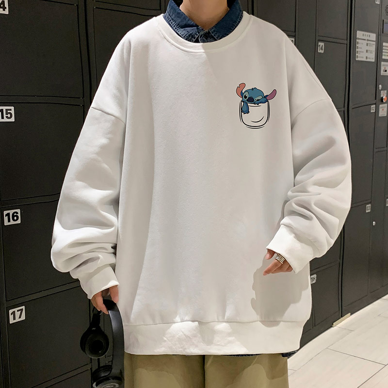 304A-1-W339P35新品卫衣男春秋季卡通史迪仔宽松圆领打底衫休闲图片 304A-1-W339P35新品卫衣男春秋季卡通史迪仔宽松圆领打底衫休闲图片