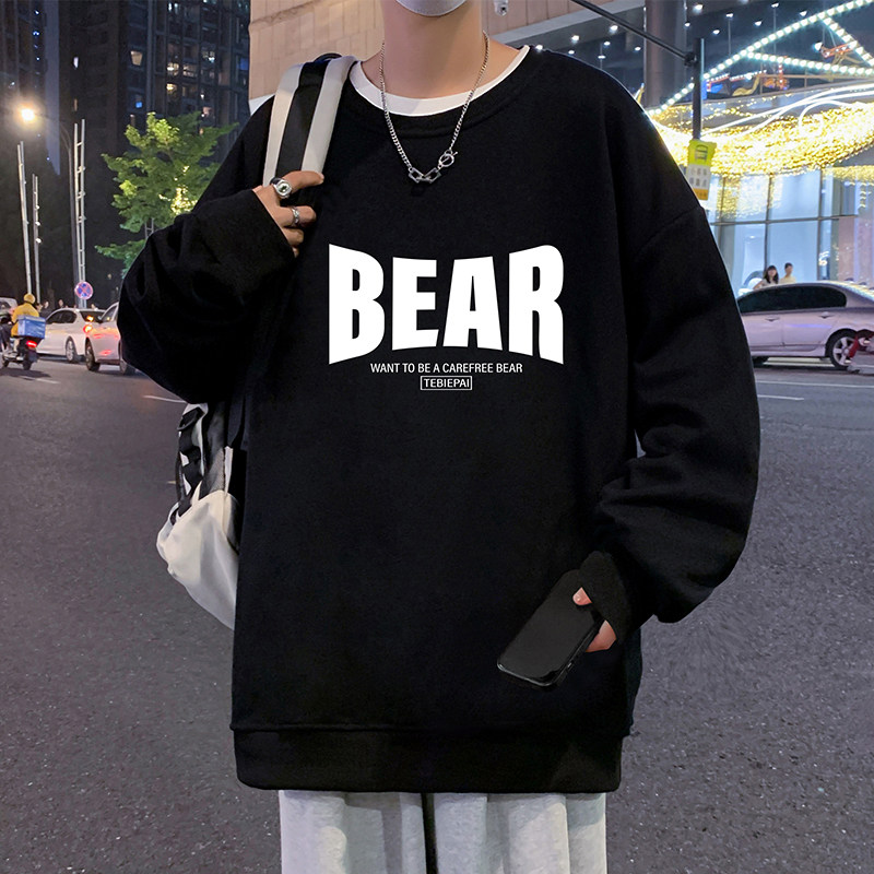 W521P35新品套头宽松圆领卫衣cityboy日系长袖打底衫休闲外套,男装卫衣,星座304A-1