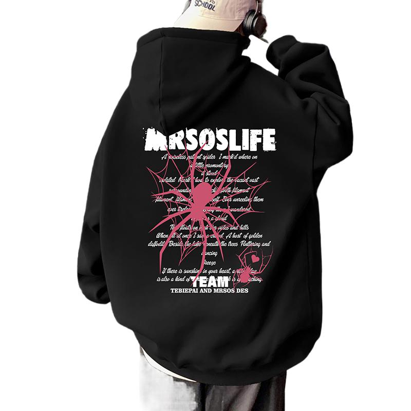 CM069AP60秋冬重磅纯棉字母连帽卫衣宽松港风套头上衣服港风外套,男装卫衣,星座304A-1