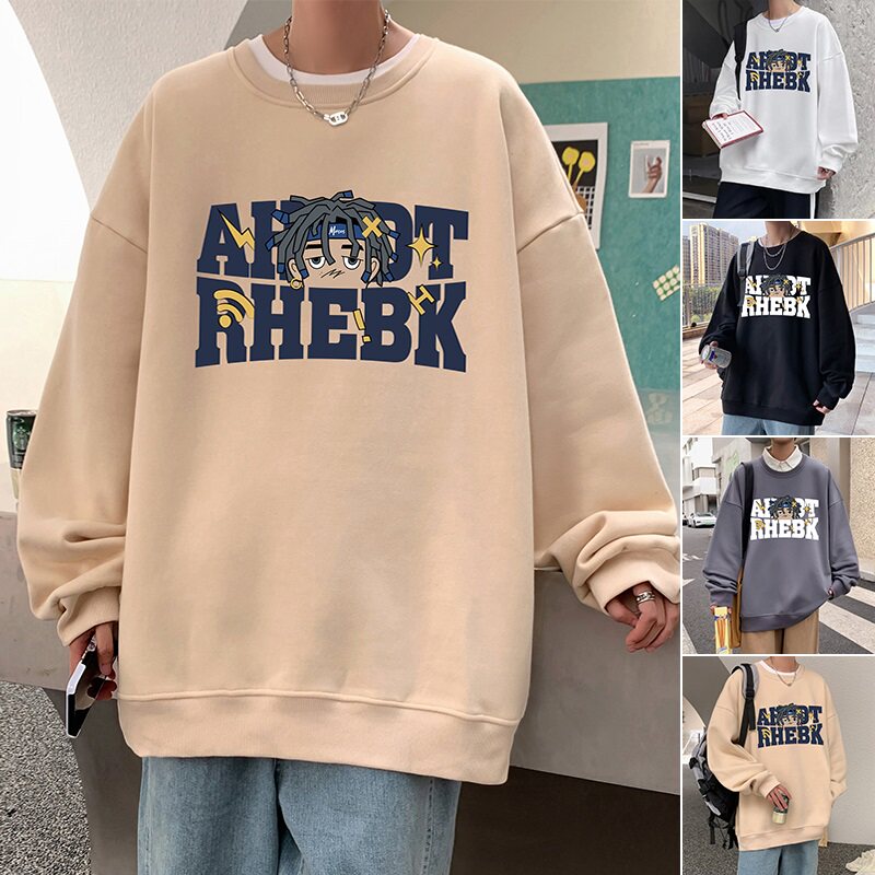 W535P35新品圆领卫衣宽松休闲长袖打底衫无帽套头上衣服，男装卫衣，星座304A-1