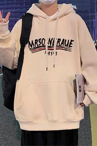 CM077BP秋冬纯棉重磅卫衣宽松帽衫oversize美式潮牌长袖外套图片