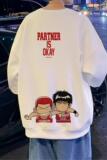 W313P35新品卫衣男oversize宽松圆领春秋款上衣服流川枫外套，男装卫衣，星座304A-1