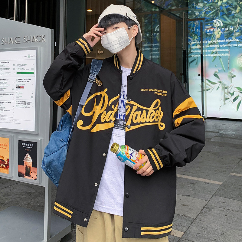 304A-1-H151P60新品潮牌棒球服男大码宽松男生休闲夹克图片