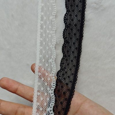 蕾丝小边弹力花边蕾丝星点花型内裤腰头内衣配饰服装辅 料厂批发