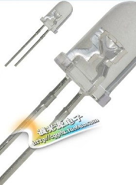 5MM白光色灯短脚F5正白DIPLED发光二极管超亮灯珠包邮1000个