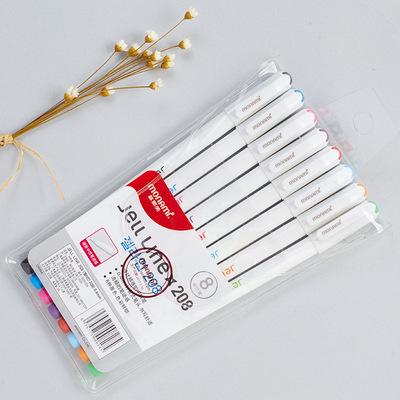 韩国慕那美慕娜美8色选中性笔