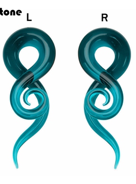 Bestone玻璃耳廓欧美蜗牛耳扩身体穿刺饰品琉璃新款爆款一对卖