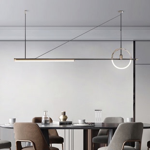 北欧简约长条餐厅吧台吊灯商业办公空间设计师样板间展厅家用灯具