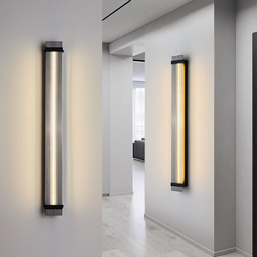 北欧现代极简玻璃长条卧室客厅背景墙床头灯过道民宿意式复古壁灯