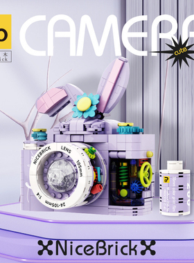奈肆32136心动快闪系列星动玲儿照相机拼装diy小颗粒积木玩具模型