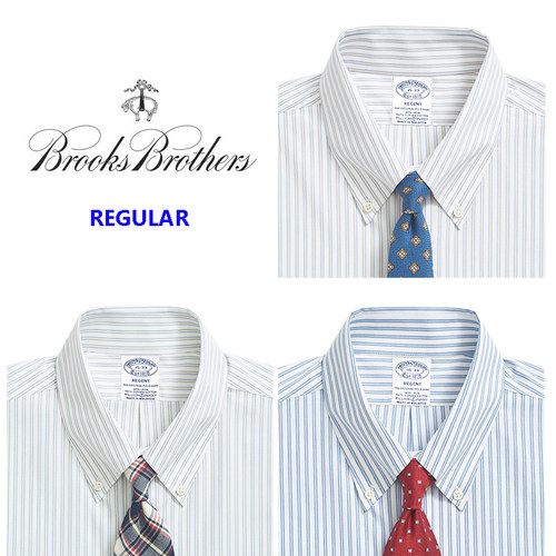 专柜布克兄弟免烫supima棉BrooksBrother长袖条纹正装商务衬衫