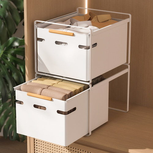 衣柜拉篮抽拉式置物架隔板分层架