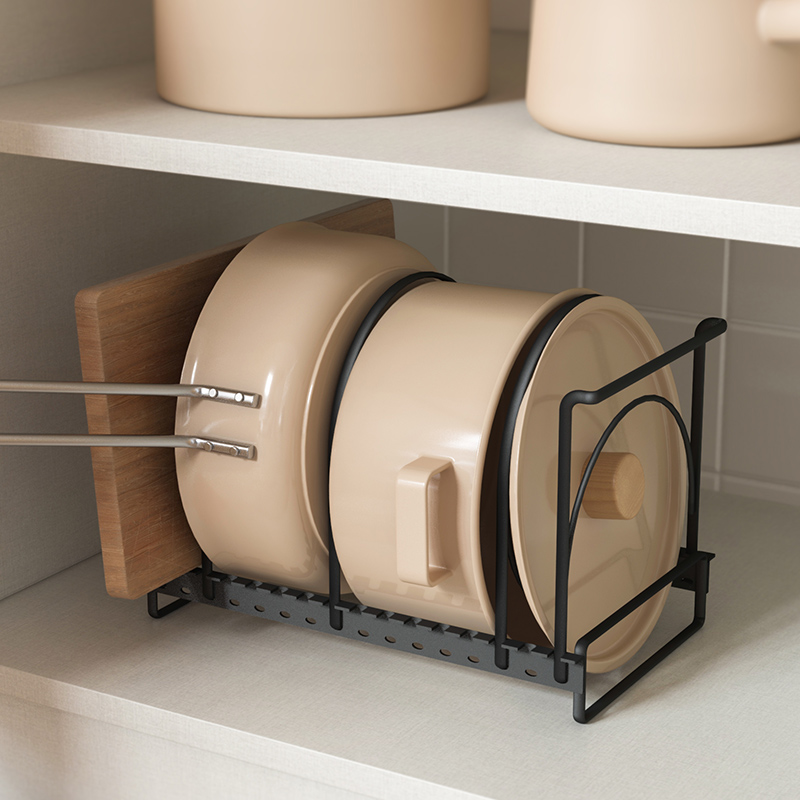 厨房置物架平底锅架台面坐式放砧板锅盖神器柜内可调节锅具收纳架,收纳整理,整理架/置物架/收纳架,淘宝优惠券,粉丝福利购,淘宝优惠卷