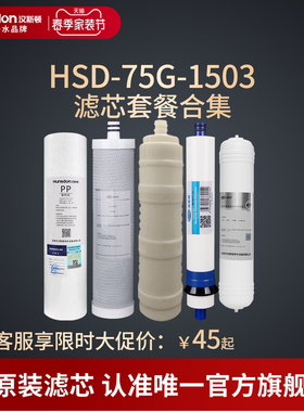 汉斯顿家用净水器滤芯原厂原装正品HSD-75G-1503滤芯套餐合集