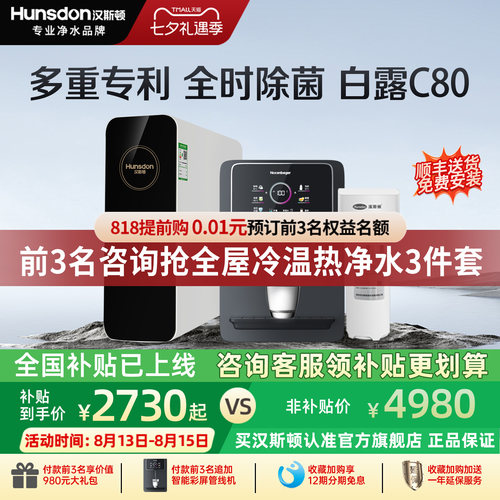汉斯顿0阻垢剂家用直饮净水器