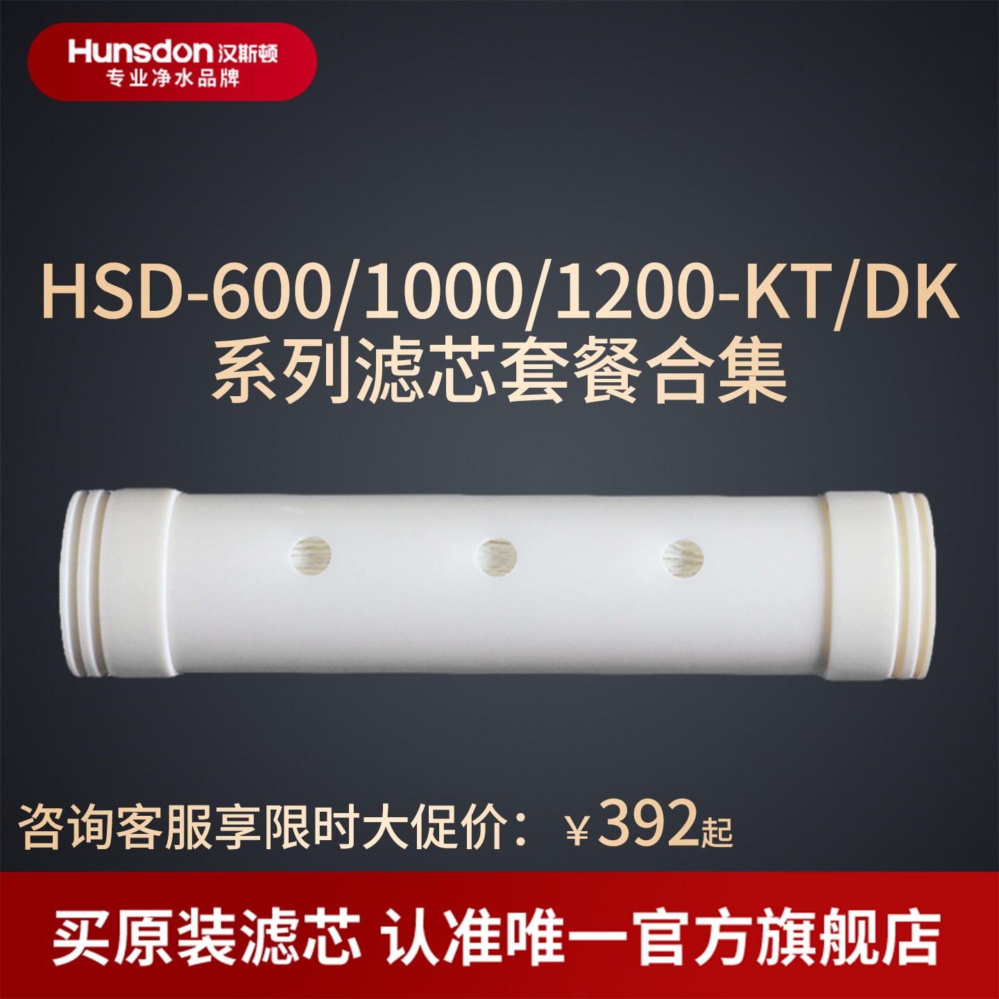 汉斯顿净水器原装正品600/800/1000/1200DK/KT超滤膜GPAN碳棒滤芯