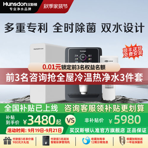 汉斯顿0阻垢剂家用双出水净水器