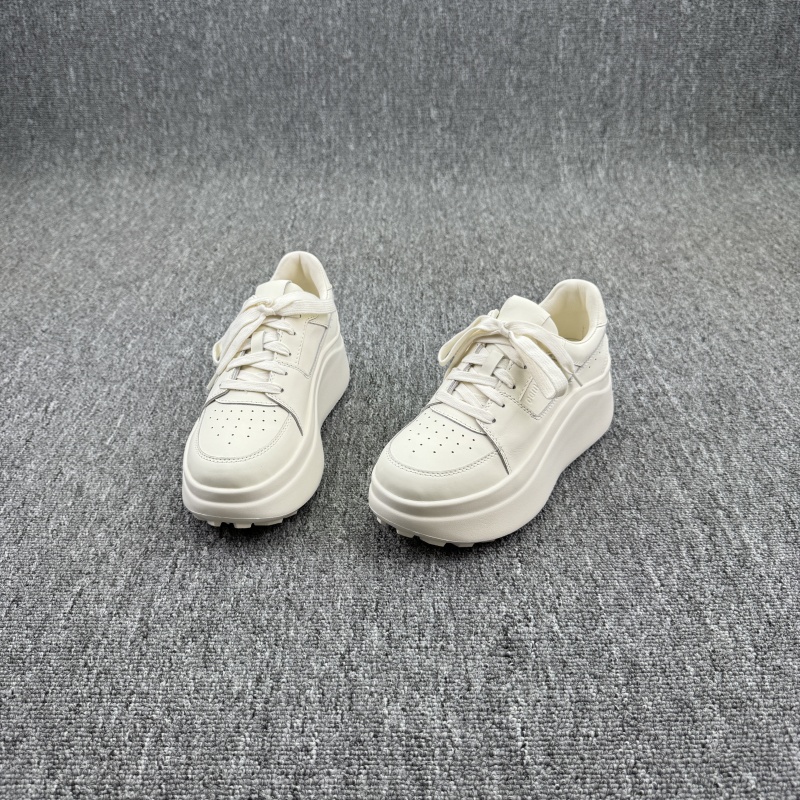 休闲百搭增高厚底小白鞋真皮女鞋