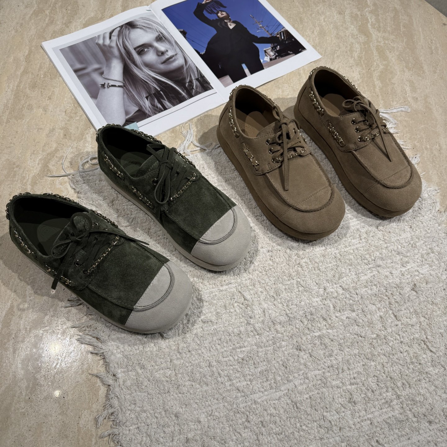 2026春季新款欧洲站欧货磨砂皮平底系带乐福鞋圆头百搭休闲单鞋女,女鞋,乐福鞋（豆豆鞋）,淘宝优惠券,粉丝福利购,淘宝优惠卷