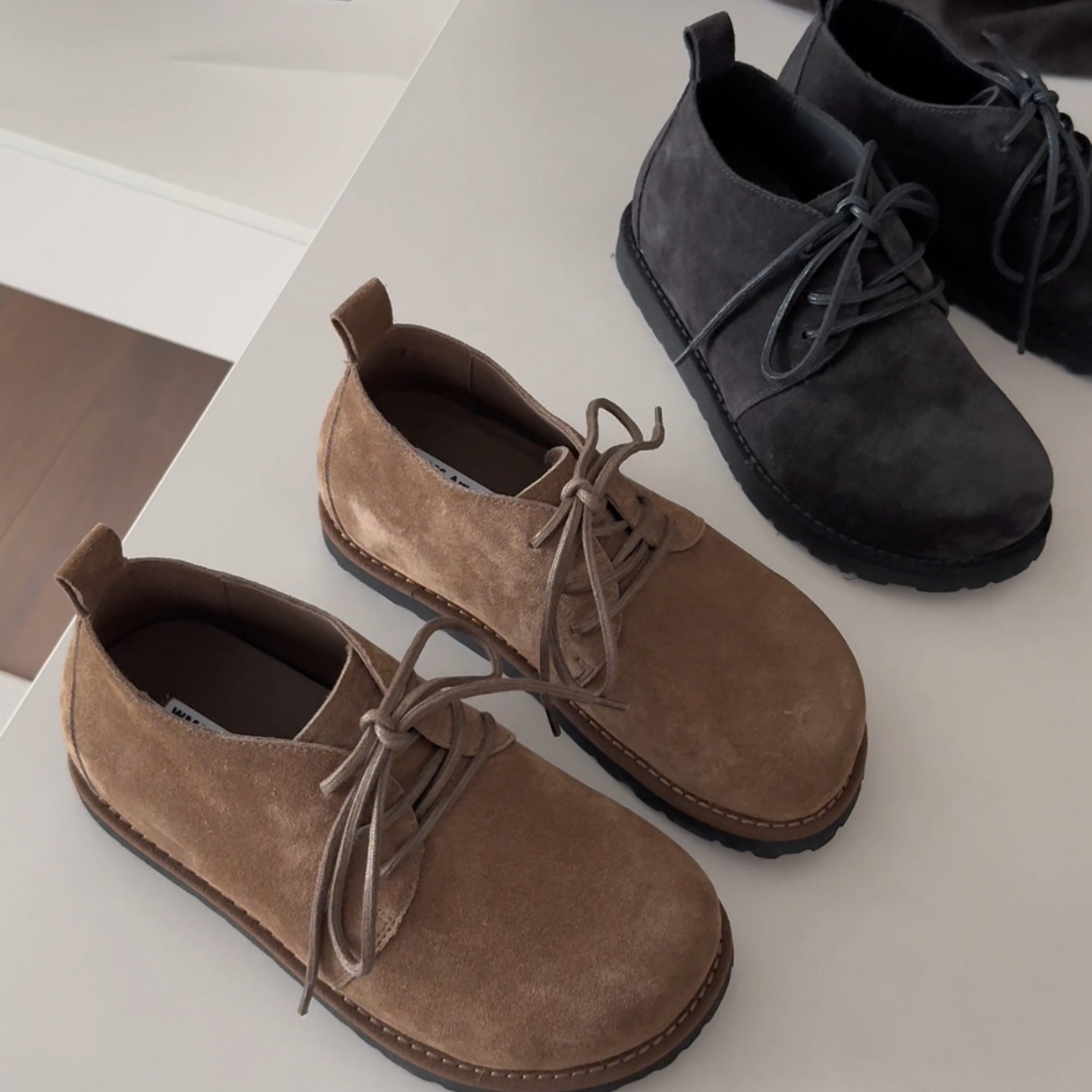 WM6系带英伦风勃肯鞋磨砂皮女鞋