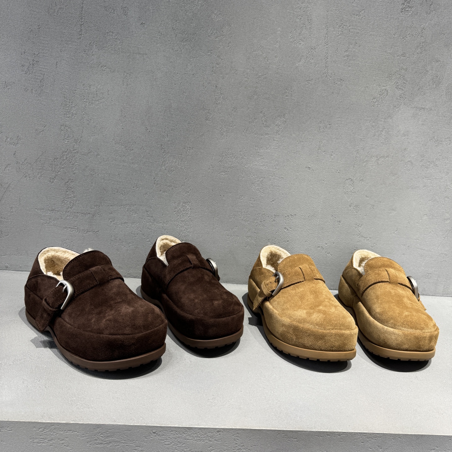 先峰名典厚底羊毛加绒勃肯鞋女鞋