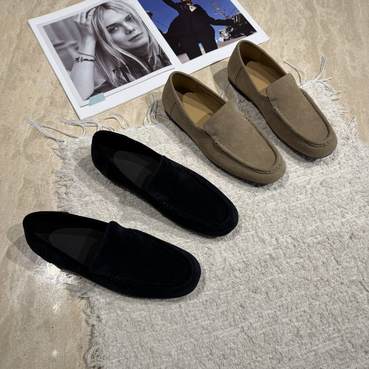 2026春季新款女鞋欧洲站欧货磨砂皮一脚蹬休闲单鞋简约平底豆豆鞋,女鞋,乐福鞋（豆豆鞋）,淘宝优惠券,粉丝福利购,淘宝优惠卷