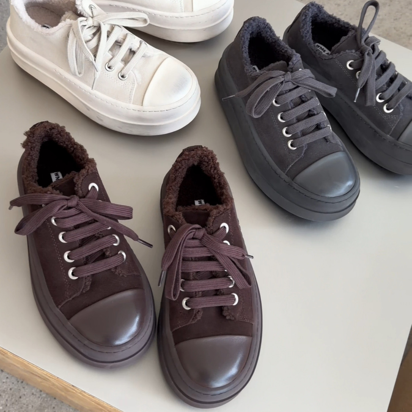 WM6休闲增高厚底松糕鞋加绒女鞋