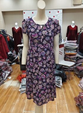 时尚专柜正品台湾印花夏季新款气质高档网纱透气舒适连衣裙88373