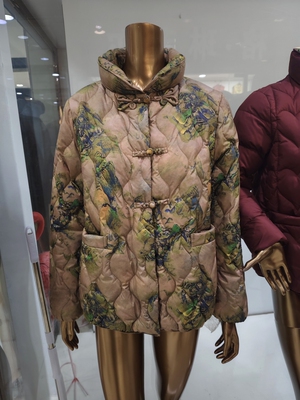 专柜正品佳莉泽新国标90白鸭绒中老年妈妈羽绒服保暖福太太羽绒服