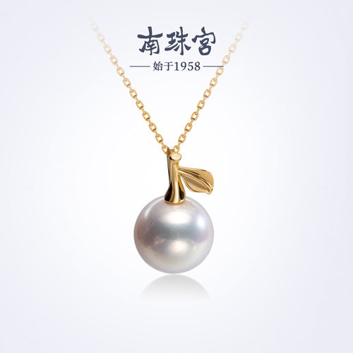 南珠宫925银淡水珍珠吊坠年轻款