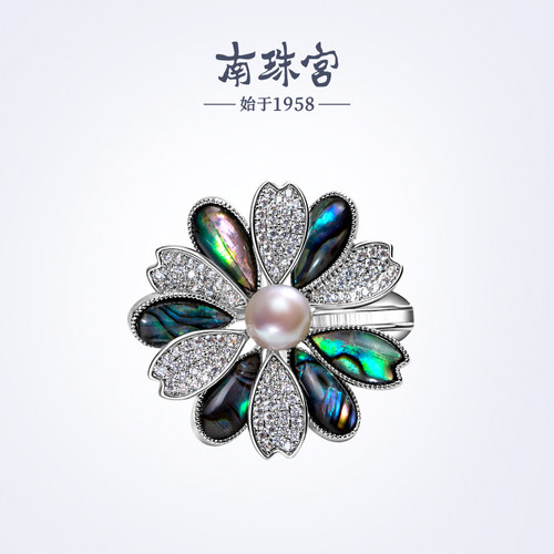 南珠宫淡水珍珠胸针高级感精致胸花C-CJZ039HD-Y百搭
