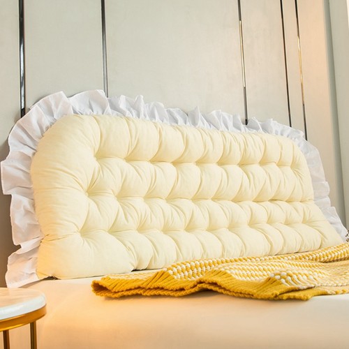 米黄大靠枕防撞软垫床头靠垫2025新款宿舍学生床上靠背榻榻米软包