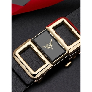 酷奇男士皮带真皮自动扣无牙腰带男纯牛皮男裤腰带潮