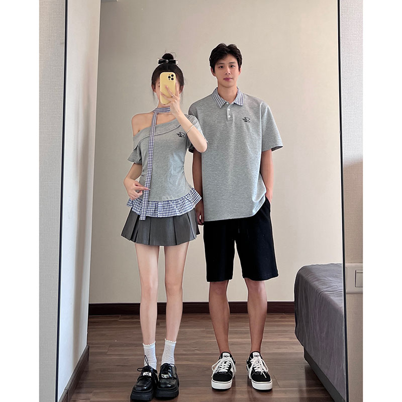 情侣装夏季短袖T恤女上衣