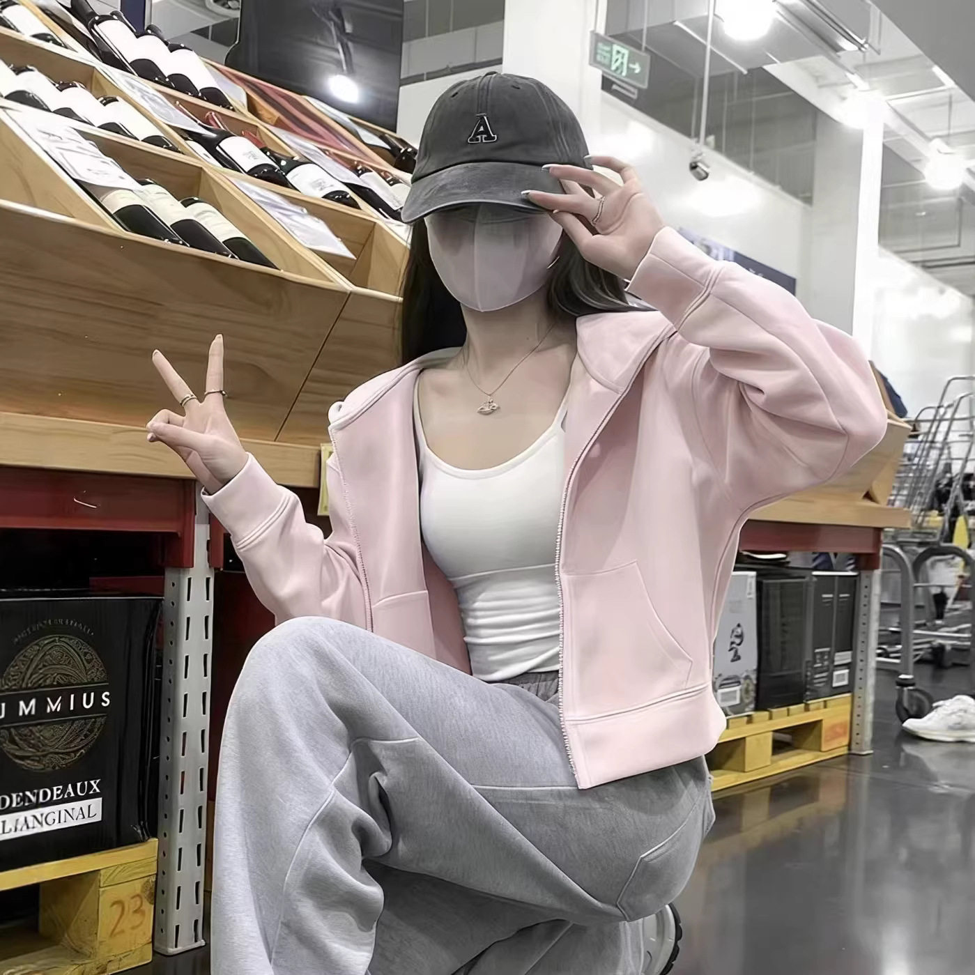 春秋宽松连帽上衣薄款卫